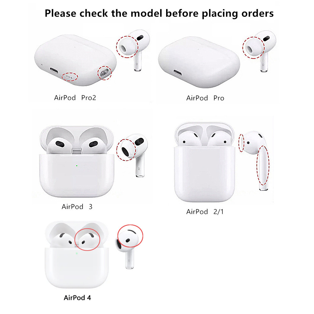 3 คู่, Anti-drop หูตะขอเคล็ดลับสําหรับ AirPods ใหม่ 4 และ AirPods Pro 2 Series, Anti Slip ซิลิโคนกีฬา EarTips ครอบคลุมอุปกรณ์เสริมใช้งานร่วมกับ AirPod Pro 3 หูฟัง