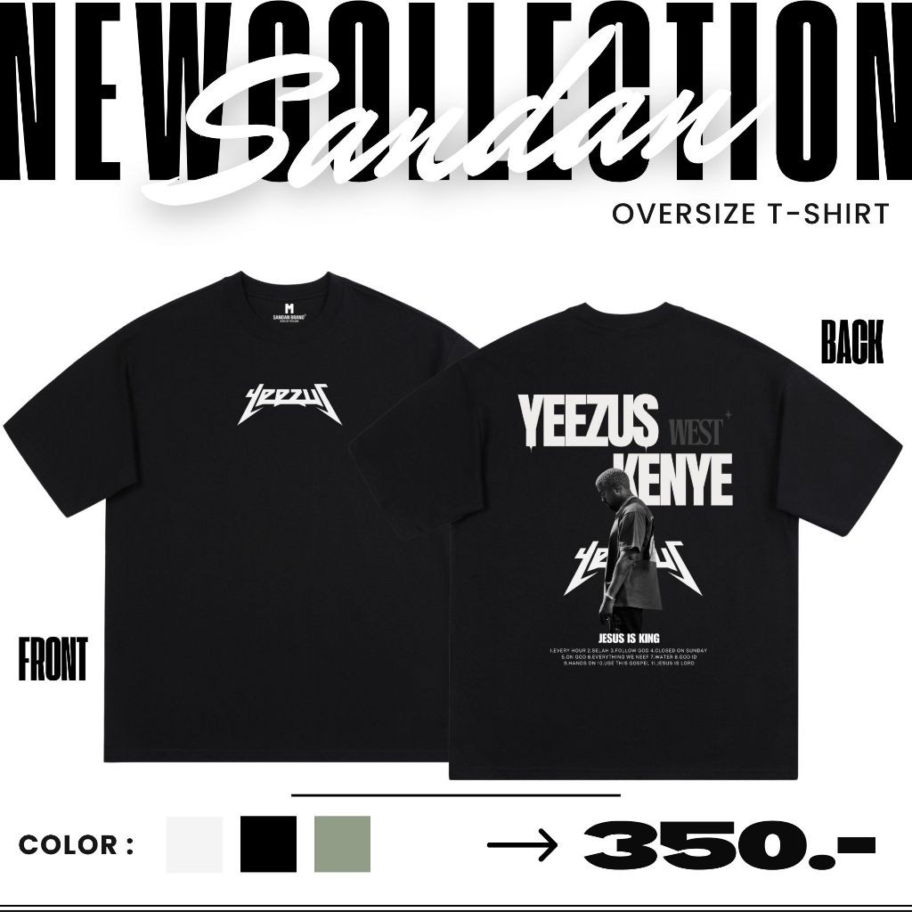 Sandan Oversize T-Shirt Cotton100% YEEZUS tee