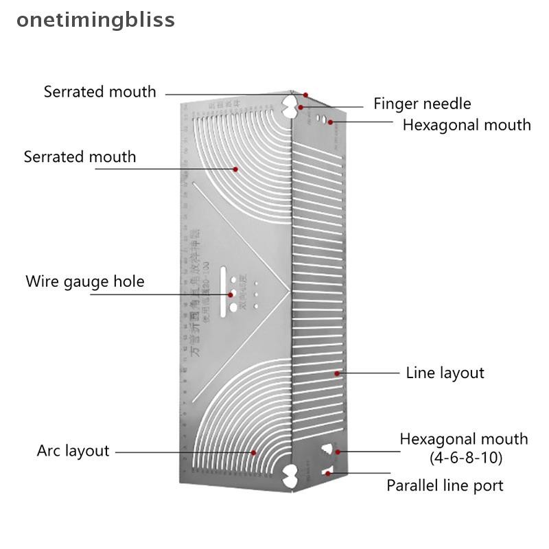 Onetimingbliss Angle & Arc Marking Tool,ปรับ Linear Arc Dual-Purpose Scriber,สแควร์หลอดดัดเครื่องมือ,Parallel Line Drawing Tool OTI