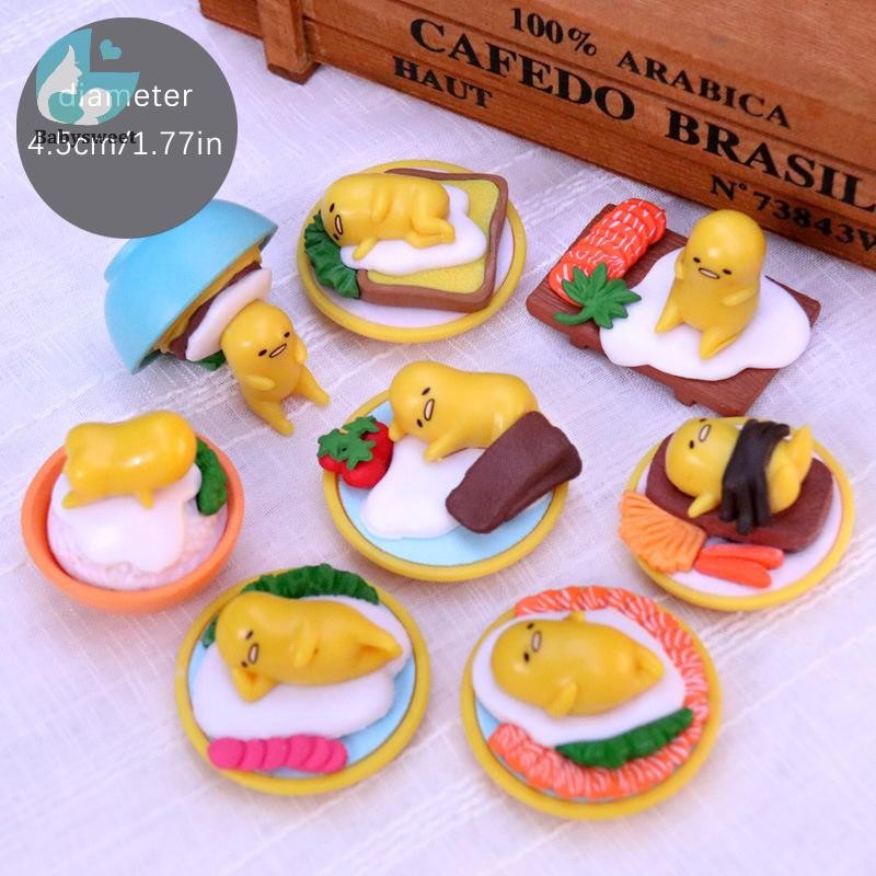 [YLSW] น่ารักอะนิเมะ Gudetama ไข่แดงตุ๊กตาเครื่องประดับ Kawaii การ์ตูนไข่ขี้เกียจตุ๊กตาของเล่นเดสก์ท็อปตกแต่งสําหรับสาวเด็กของขวัญ TH