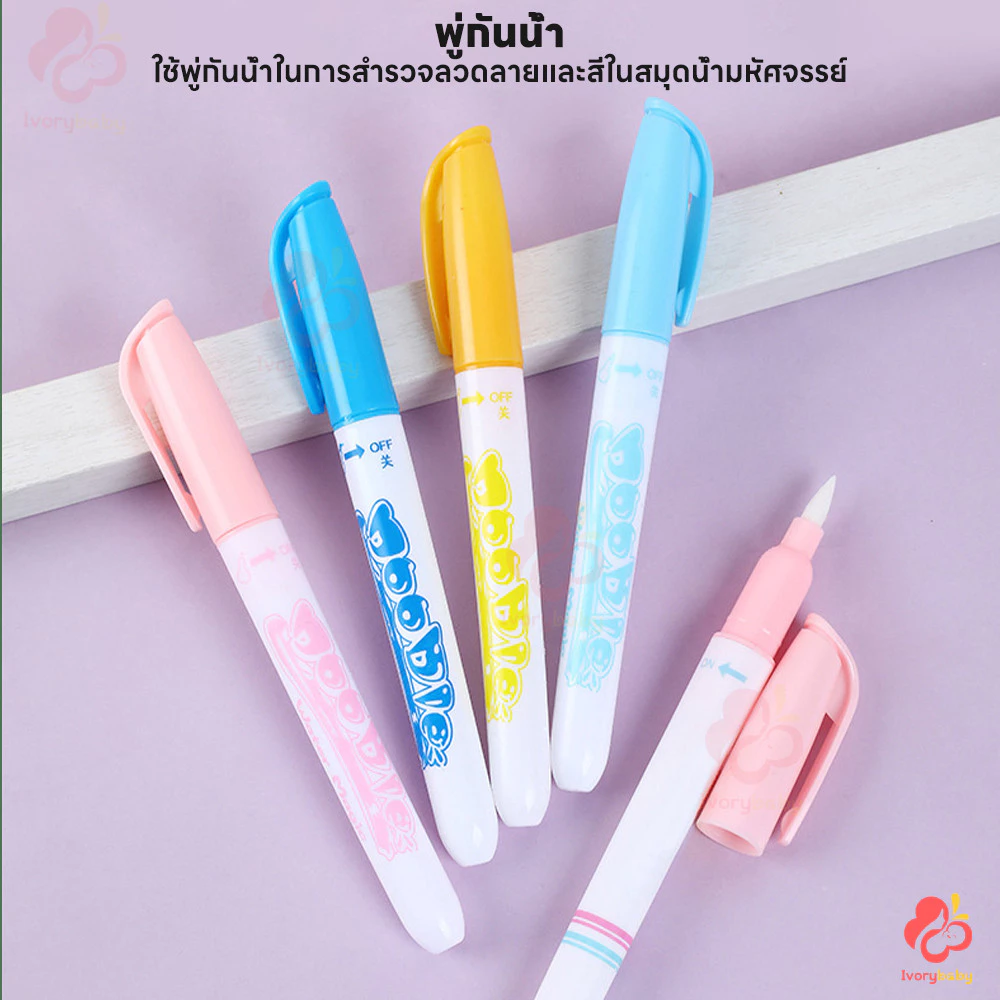 IVORYBABY สมุดระบายสี หนังสือเด็ก ด้วยน้ำเปล่า Water book ระบายซ้ำได้ สมุดของเล่น 10ธีม ส่งเสริมการจดจำสี thumbnail 8