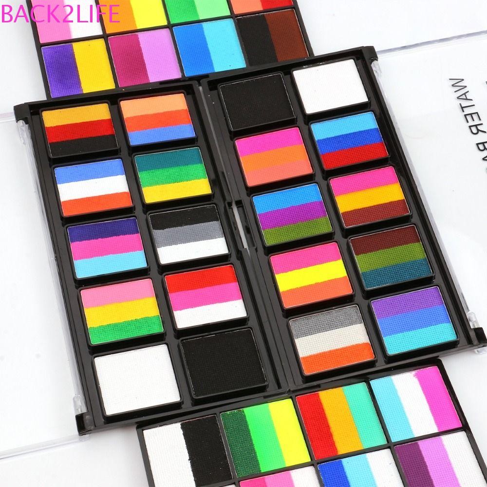 Back2life Body Face Painting Kit, Multicolor Colourful Body Art Painting, Beauty Makeup Waterproof Washable Halloween Makeup Tool เครื่องมือแต่งหน้า
