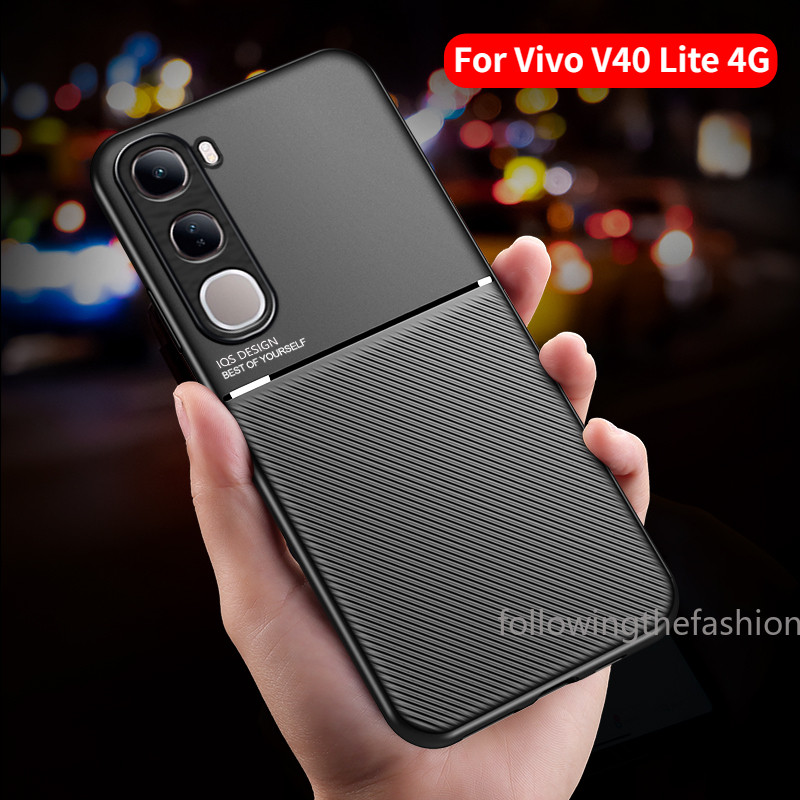 ปลอกสําหรับ Vivo V40 Lite 4G Vivo V40Lite V40 V40Pro 4G 5G 2024 เคสโทรศัพท์กล้องเลนส์ป้องกันแฟชั่น Hard Soft Anti Shock ปลอกกันกระแทก TPU ใหม่หนังแม่เหล็กปกหลัง
