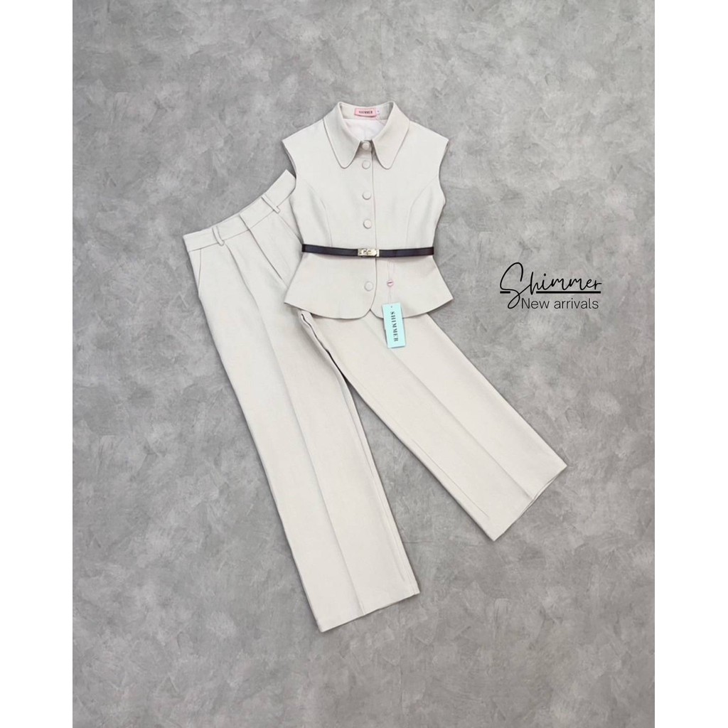 (พร้อมส่ง) Shimmer4 5 9 เซตเสื้อปกเชิ้ตงานกระดุมหน้าแพทเทิร์นสวยเข้ารูปมีซับในทั้งตัว ร้าน Q. - รูปที่ 2