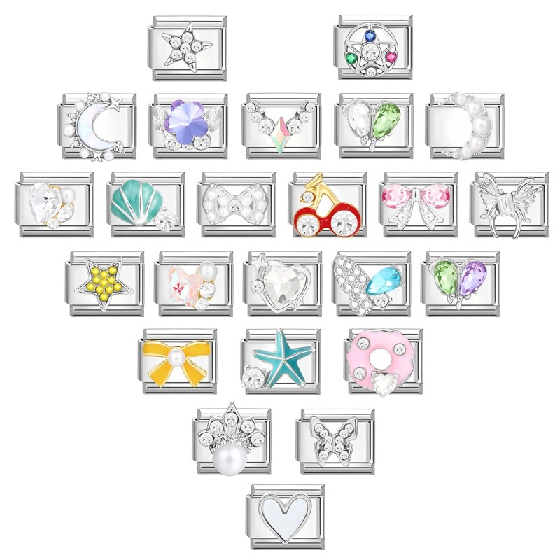 อิตาเลี่ยน Charm Links สําหรับสร้อยข้อมือ Fit 9 มม.สร้อยข้อมือสแตนเลส Diy เครื่องประดับทําอุปกรณ์เสริม Retro บุคลิกภาพโมดูลสร้อยข้อมืออุปกรณ์เสริม - รูปที่ 3