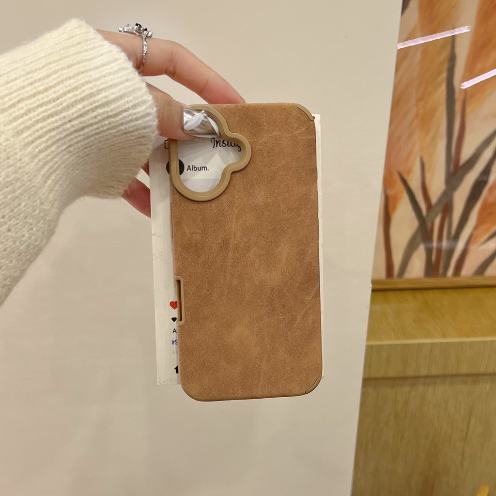 เคสสําหรับ IPHONE 16 PRO MAX 15 PRO MAX 14 PRO MAX 13 12 11 6 7 8 PLUS ฝาครอบกันกระแทกสีน้ําตาลฝาครอบ protector