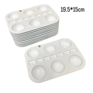 จานสี่สี่เหลี่ยม6หลุม ยกโหล (12 ชิ้น)