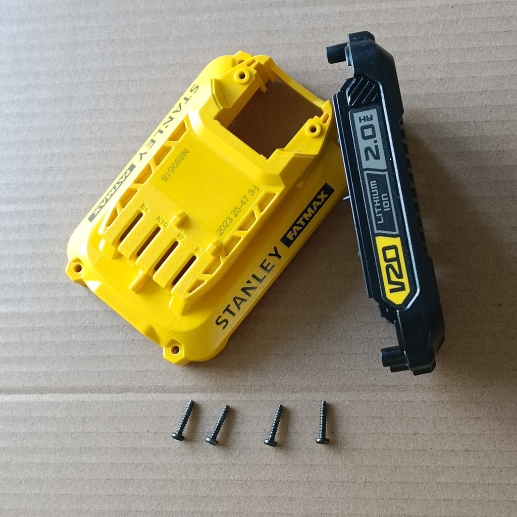 เปลือกแบตเตอรี่ Stanley 20V ใหม่90% มีตำหนิเล็กน้อยและรอยขีดข่วนในการขนส่ง