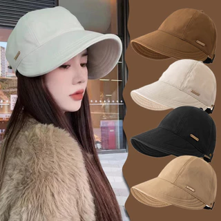 หมวกกันแดดสตรีรุ่นใหม่ หมวกเบสบอล หมวกปลายแหลมกันรังสียูวีแบบกลวงพับได้ สไตล์เกาหลี แฟชั่นปรับขนาด