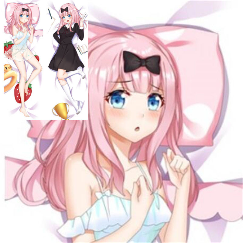 Kaguya-Sama Love Is War Anime Dakimakura หมอนที่กําหนดเอง 2 พิมพ์ด้านข้างเบาะหมอนกรณีปลอกหมอนอิง 50*