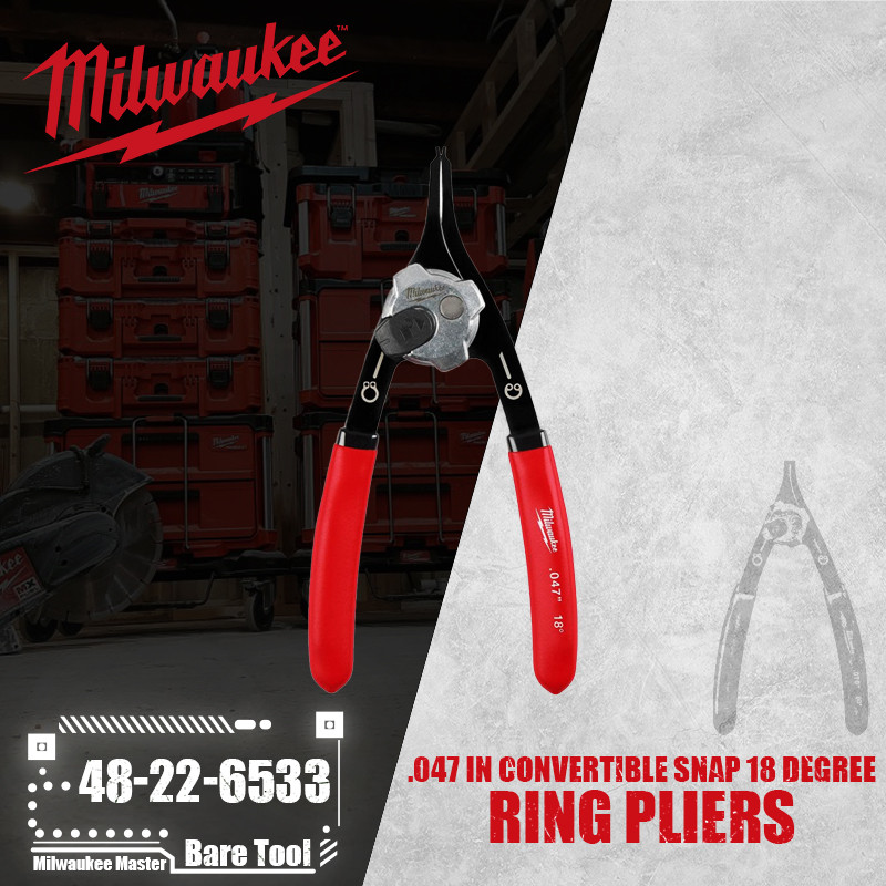 Milwaukee 48-22-6653/48-22-6535/48-22-6536/48-22-6538 Convertible Snap Ring คีม