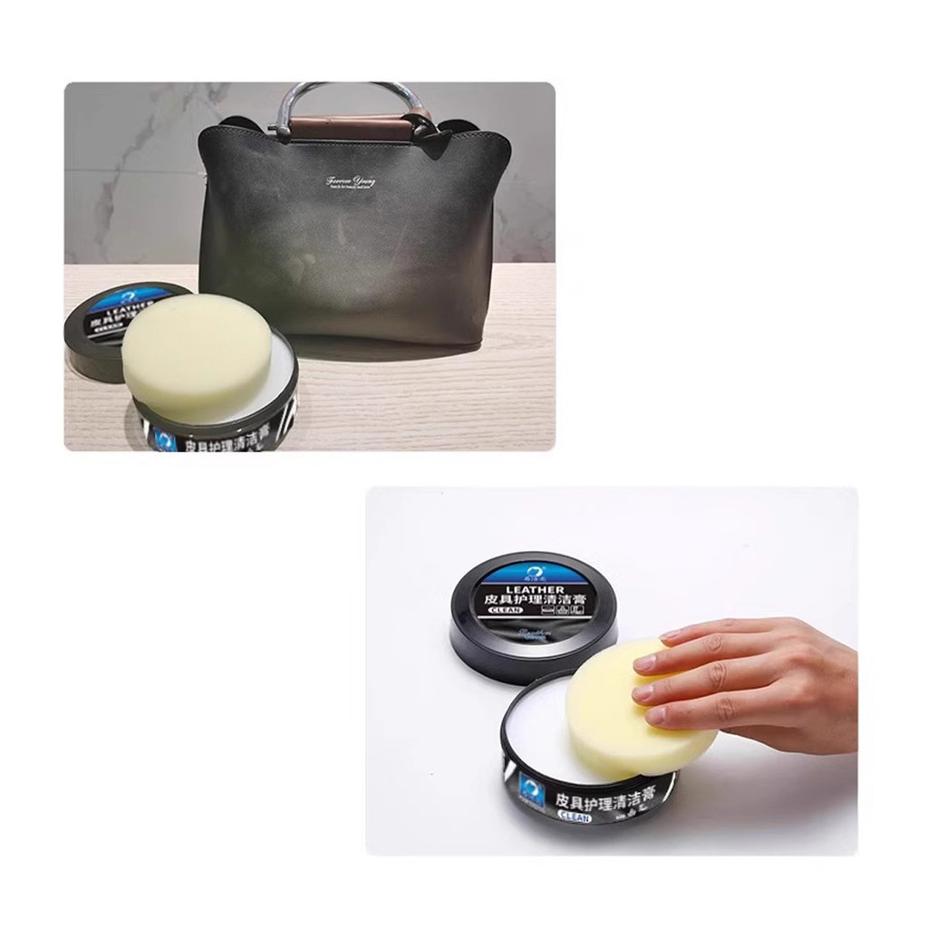 💥ส่งจากไทย💥 ครีมขัดเครื่องหนังภายในรถยนต์ 120  กรัม ขัดกระเป๋า ขัดรองเท้า พร้อมฟองน้ำสำหรับขัด - รูปที่ 3