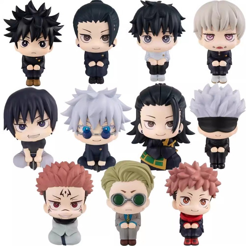 อะนิเมะ Kawaii Fushiguro Lookup Ryomen Sukuna ของเล่น Gojo Jujutsu Kaisen Mini Figures Eto Suguru นั่งรูป PVC คอลเลกชันตุ๊กตา - รูปที่ 2