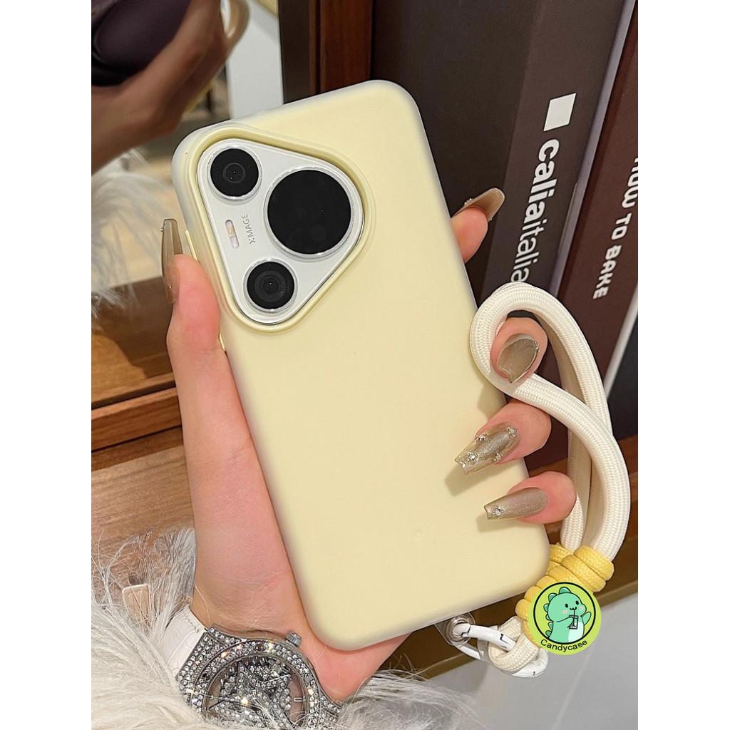 ถือภาพ 2 In 1 เคสโทรศัพท์สําหรับ Honor 200 Pro สมาร์ท 100 Pro 90 Lite 80 70 60 50 SE Pro 5G 4G ฝาหลังน่ารักสีทึบกรอบ Mezzanine ปลอก Lanyard