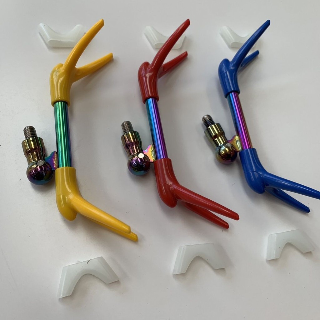 Y-type สีสันการแข่งขัน Double-Headed Claw Bracket Head Windproof Wave Rack Rod เบ็ดตกปลาป้อมปืนมัลติฟังก์ชั่คาร์บอนวงเล็บการกําหนดค่า