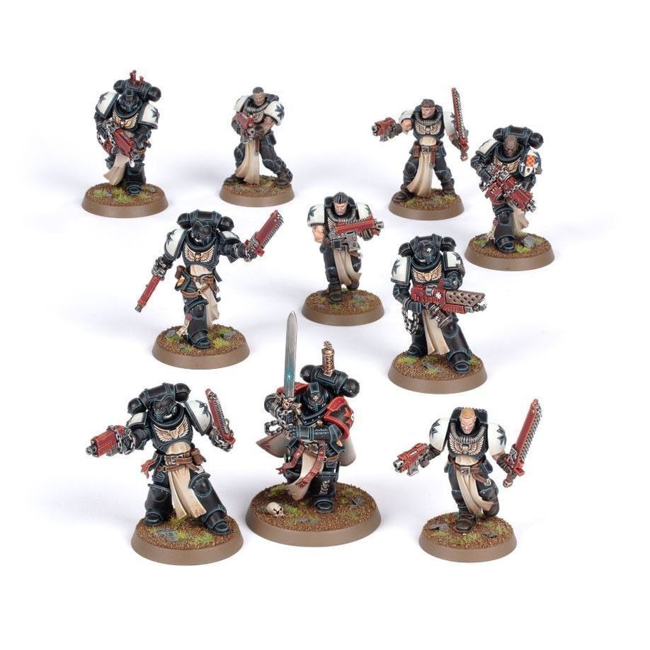 [ขายร้อนในร้าน] คอลเลกชันทีม Warhammer 40K โมเดลเรซินชิ้นเดียวฟิล์มขาวไม่ทาสี โมเดล Terminator Company Hero Invasion CDDS