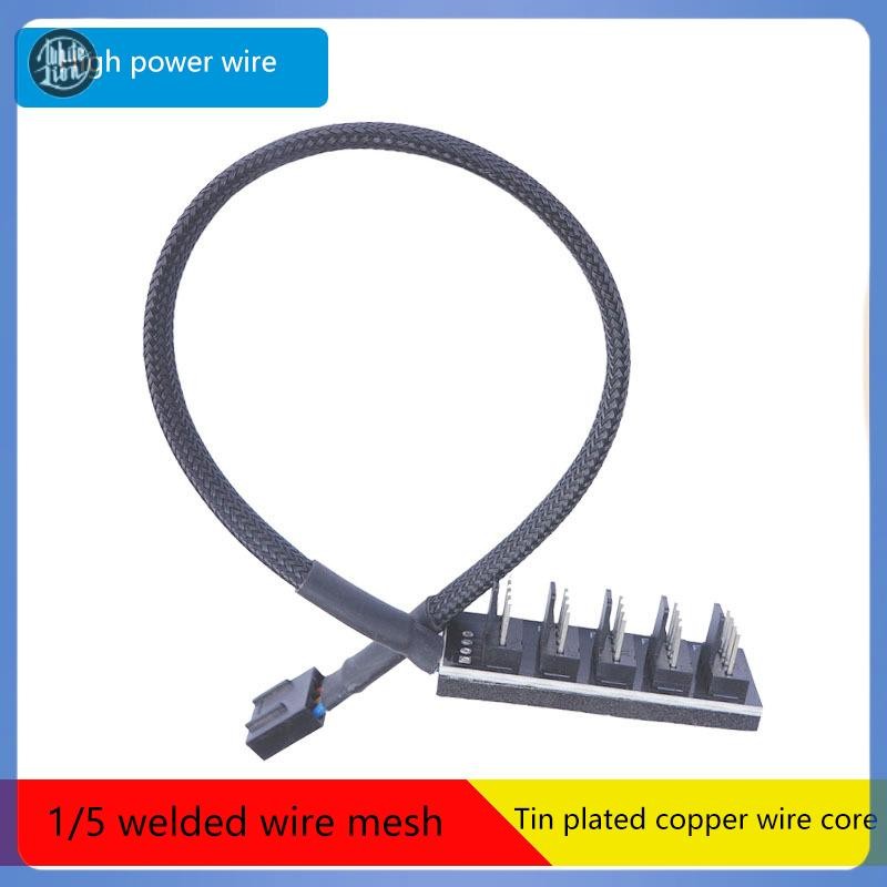 Wl| 4 Pin PWM Fan Hub Splitter สายไฟ 1 ถึง 5 Way PC CPU Cooling Case สายต่อสําหรับ ATXputer กรณี 4-P