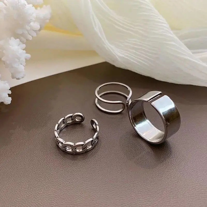 ส925 เงินสเตอร์ลิงตัวเลขโรมันเปิดแหวนนิ้วชี้