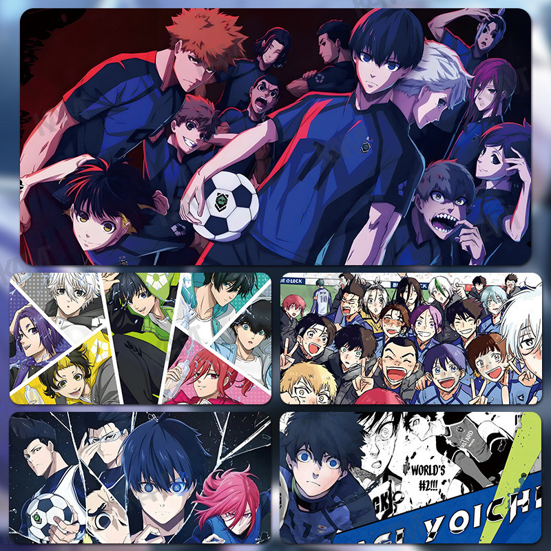 [Kam] BLUE LOCK แผ่นรองเมาส์เล่นเกม 800x300 มม. แผ่นรองคีย์บอร์ดสํานักงาน ตกแต่งห้อง ลาย HD ขนาดใหญ่