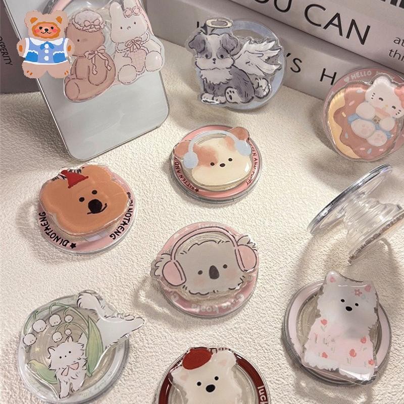 [CRD]ลูกสุนัขการ์ตูนน่ารักเกาหลีสําหรับ Magsafe โทรศัพท์แม่เหล็ก Griptok Grip Tok Stand ik