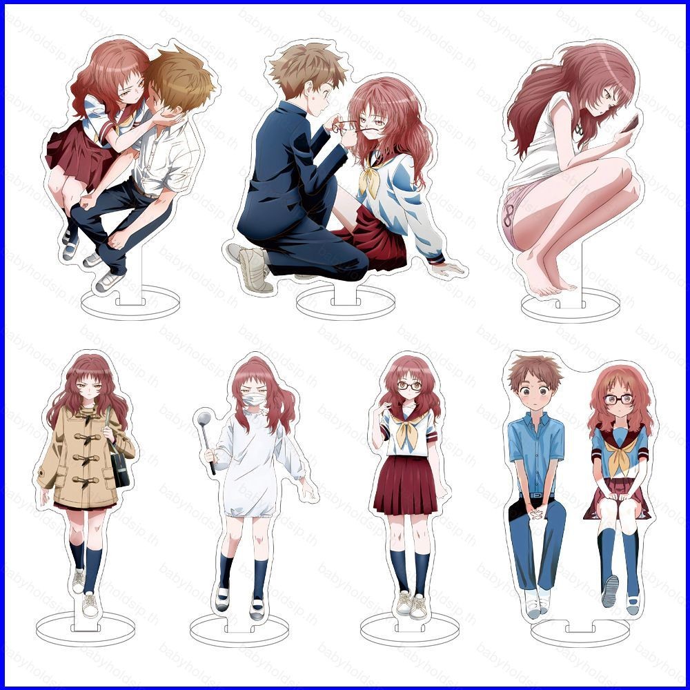 สาวเช่นลืมเธอแว่นตารูปของเล่นอะคริลิคยืนอะนิเมะแผ่นผู้ถือ Mie Ai Komura Kaede ตกแต่งบ้าน