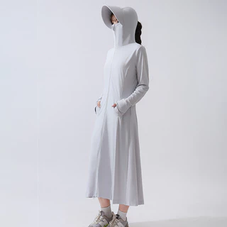 เสื้อกันแดดสตรี 2025 คอลเลคชัน ผ้าไหม UPF50+ ป้องกันรังสียูวี ดีไซน์ยาวคลุมตัว ระบายอากาศสูง ใช้งานกลางแจ้ง ท่องเที่ยว