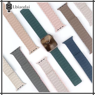 กีฬามีแม่เหล็กซิลิโคนสายรัด for Iwatch Series 11 10 9 8 7 6 5 4 3 2 Apple Watch Ultra 3 2 49 SE 46 45 42 41 40 44 38 มม
