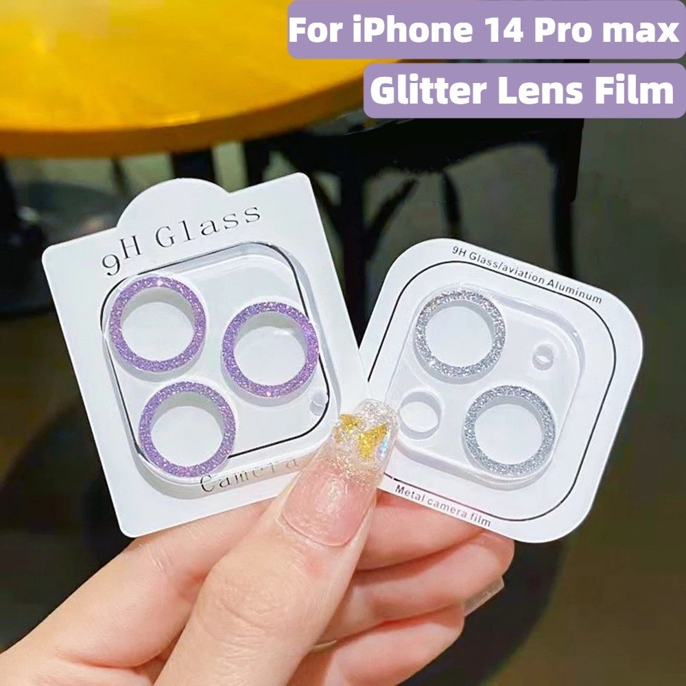 ฟิล์มกล้องสําหรับ iPhone 13 11 15 12 14 Pro Max 13 15 Pro Max 14 Plus 11 Pro กระจกประดับเพชรวิบวับครอบคลุมกล้องทั้งหมด