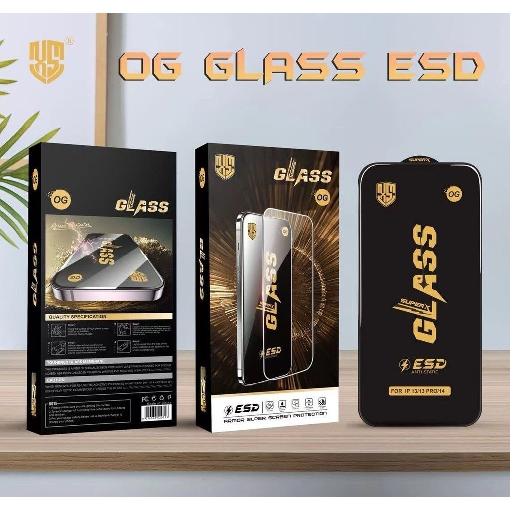 ฟิล์มกระจกเต็มจอ OG GLASS ESD 1กล่อง10แผ่น A5 2020 A5s A53 5G  A05 A20 A15 A14 10C Hot30 RENO 4 A93