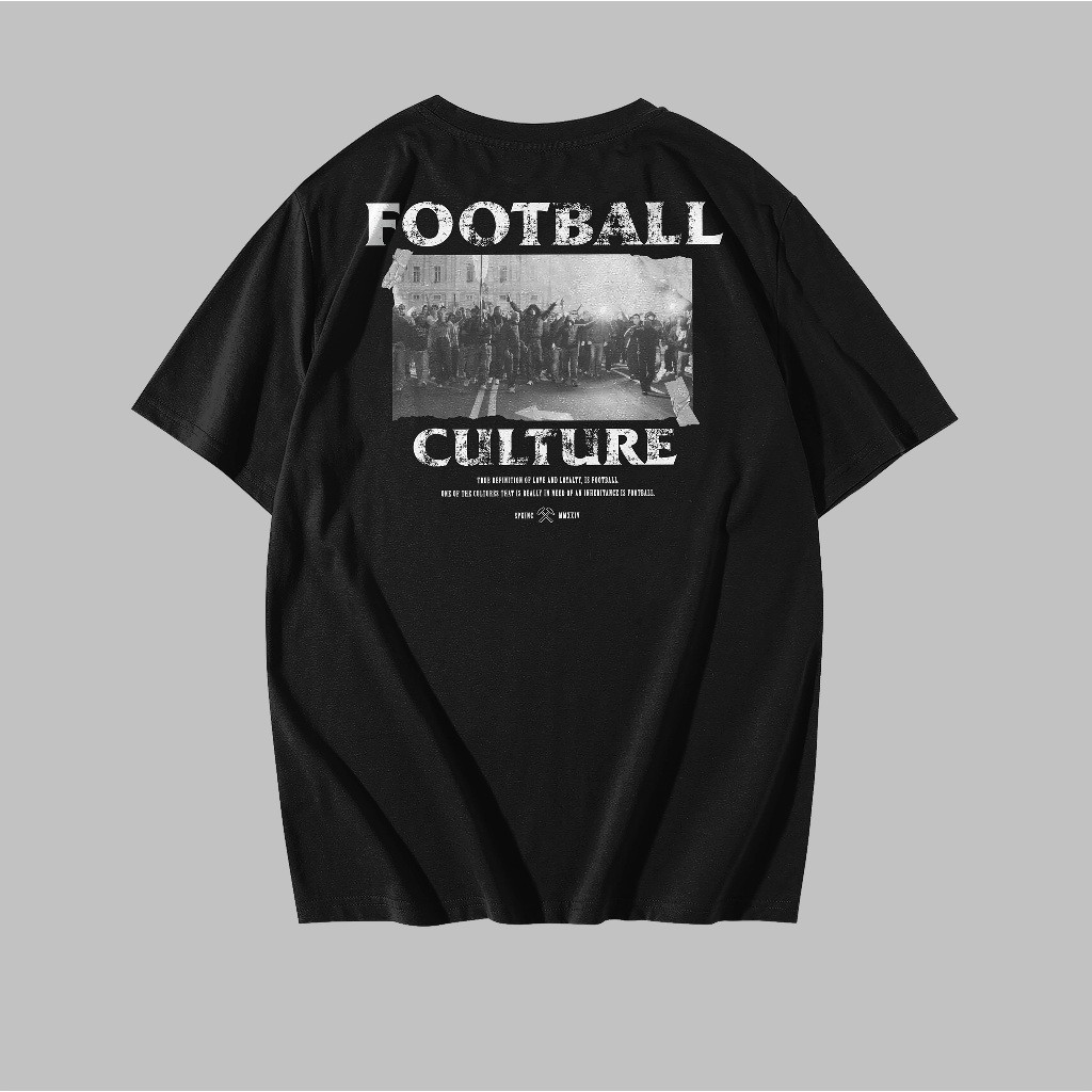 เสื้อยืดลําลอง "FOOTBALL CULTURE" Cotton 24S Available Color Black Size M - XXL Unisex