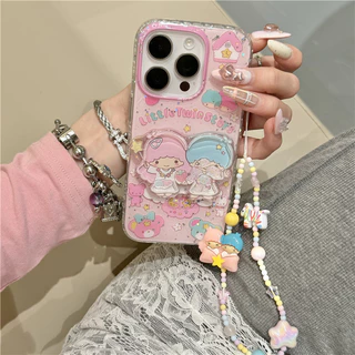 Glitter น่ารักการ์ตูน Gemini Shake สําหรับ iPhone 17 16 15 14 16 13 pro max 17PRO 17PROMAX 16PRO 16PROMAX 15PRO 15PROMAX 14PRO 14PROMAX 13PROMAX 13PRO 17กรณี Apple 16 เคสโทรศัพท์ 15ProMax สไตล์ใหม่ iPhone14 สองชั้น iPhone13 นุ่ม 16ProMax สาว 14ProMax CASE