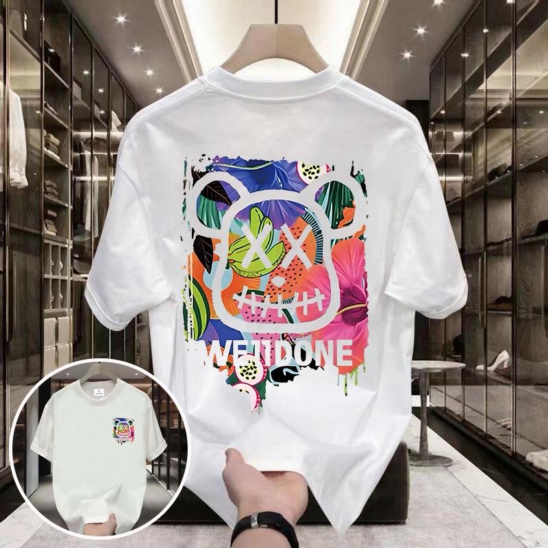 (จัดส่งตลอด 24 ชั่วโมง)Woo Right เสื้อยืดผ้าฝ้ายสำหรับผู้ชายรุ่นใหม่ แบบพิมพ์ลายแฟชั่น สั้นแขน เสื้อที่เข้ากับทุกสไตล์
