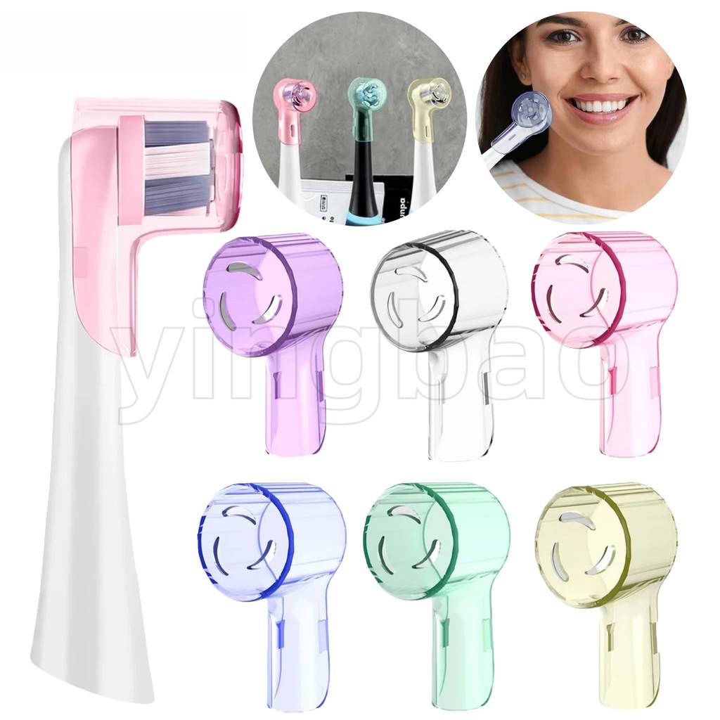 8 ชิ้นสีแปรงสีฟันกันฝุ่นครอบคลุมหมวกใช้งานร่วมกับ Braun Oral B เปลี่ยนหัว & iO Series แปรงสีฟันไฟฟ้าป้องกันศีรษะ
