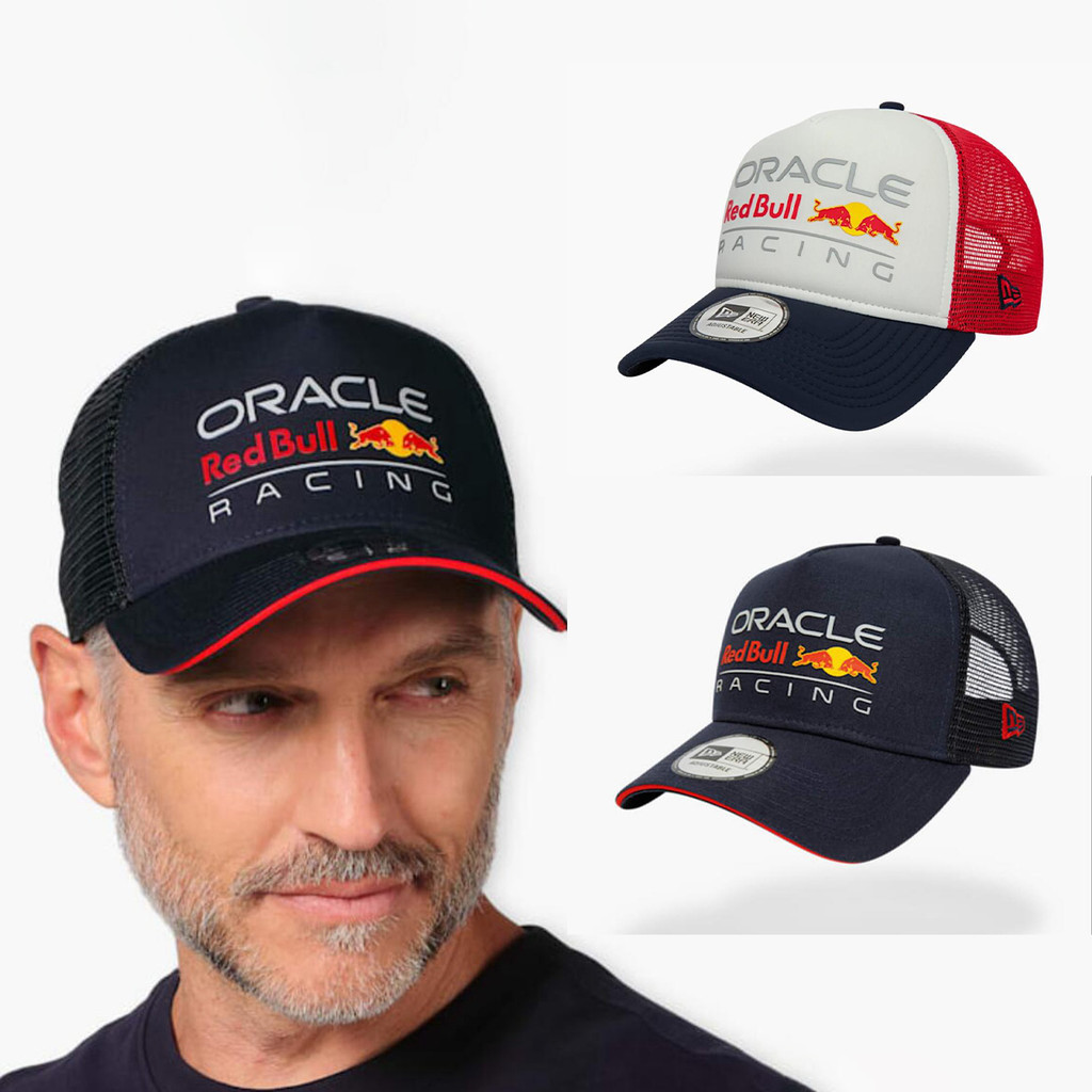 หมวกเบสบอล F1 Red Bull Racing Cap ปรับได้ Unisex หมวกตาข่ายกลางแจ้ง