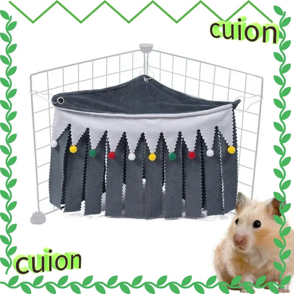 CUION1413 Guinea Pig Corner Hideout, Guinea Pig Fleece Cage Accessories, Sleeping Bed Hammock Corner Peekaboo Toys