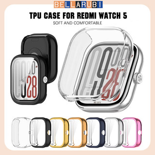 รอบด้านอ่อนนุ่มTPU กรณี for Xiaomi Redmi Watch 5 ซอฟท์เต็มครอบคลุม หน้าจอป้องกันฟิล์มอุปกรณ์เสริมกรอบปกนาฬิกาสมาร์ท