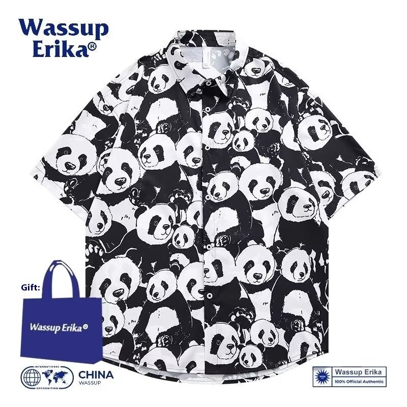 เออร์เชนชิ เสื้อเชิ้ตแขนสั้นผ้าไหมน้ําแข็งสไตล์ฮาวายสําหรับวันหยุดฤดูร้อน