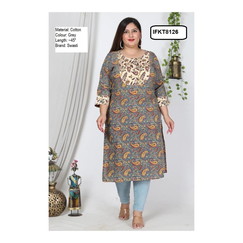 [6XL] Exclusive Plus Size Kurti - เฉพาะตัวท็อป
