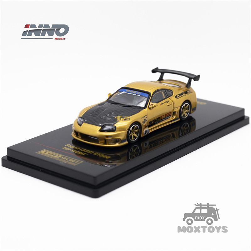 INNO 1:64 SUPRA (A80) TOP SECRET GT300 Gold รถโมเดลDiecast