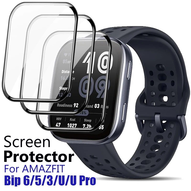 ฝาครอบนาฬิกา HD สําหรับ Huami Amazfit Bip 6 Bip5 Bip3 3Pro/BipU/UPro ฟิล์มป้องกันความคุ้มครองเต็มรูปแบบ