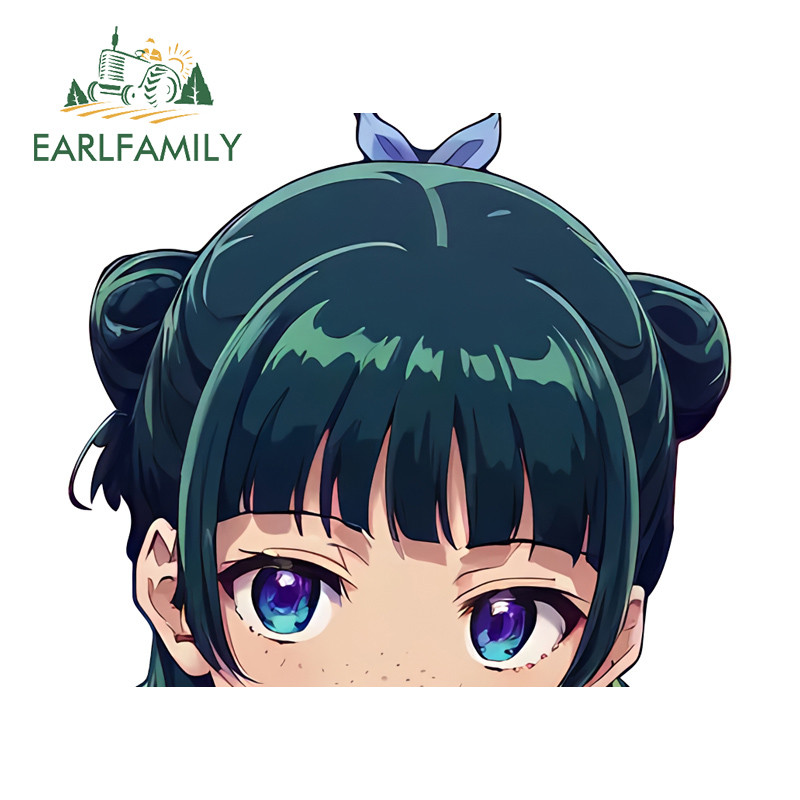 EARLFAMILY Maomao Peeker สติกเกอร์รถอารมณ์ขันรถจักรยานยนต์กระจกรถยนต์กันน้ํารถบรรทุกไวนิล Decals Occ