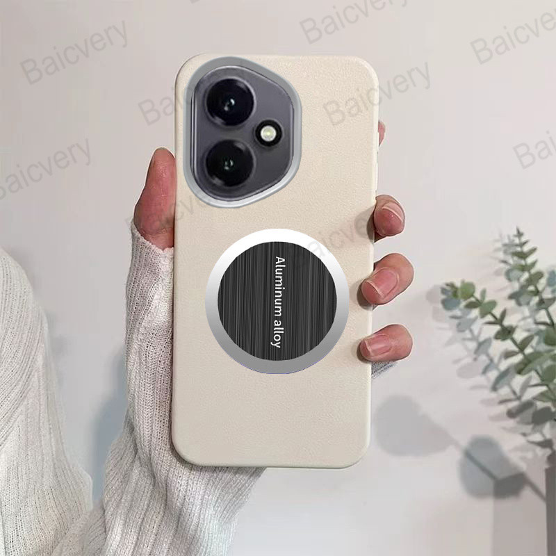 ปลอกสําหรับ Honor 400 Pro 400 Lite Honor 400 พร้อมสติกเกอร์แม่เหล็กกาวตนเองแฟชั่นหนังฝาครอบ PU นุ่ม