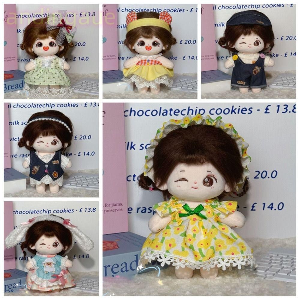 อันนิน 20เซนติเมตรผ้าฝ้ายตุ๊กตาเสื้อผ้า, ทําเอง ของเล่นของขวัญตุ๊กตาเสื้อผ้าตกแต่ง,แฟชั่นที่มีสีสันน่ารักการ์ตูนของเล่นอุปกรณ์ตุ๊กตา บีเจดี