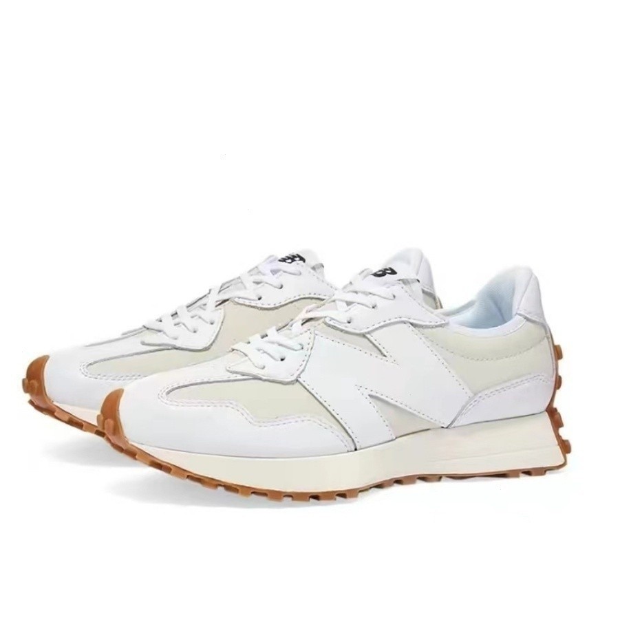 NB explosion Newton NB 327รองเท้าวิ่งต่ำที่สะดวกสบายและน้ำหนักเบาสีกากีสีขาว hzxf