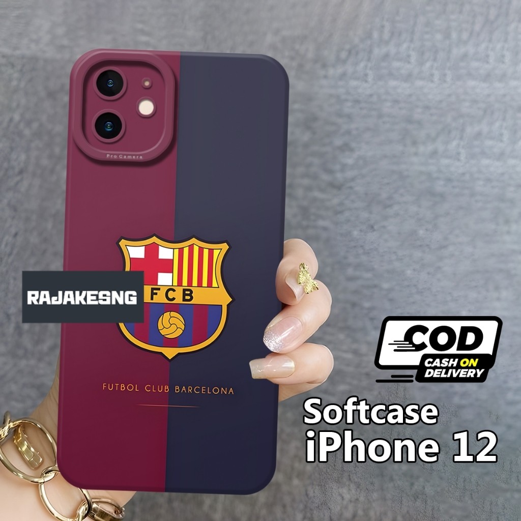 HP Softcase iPhone X,XR,XS,11,12,13,14,15 (Pro,Pro Max,Plus,Mini) ใหม่ {PAR85} แฟชั่น Barcelona FC C