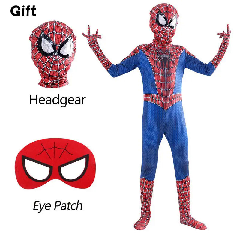 Kids Fantasy Raimi Spiderman Costume Cosplay Remi Zentai Suits Spandex Superhero Bodysuit Halloween 