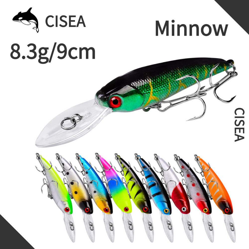 CISEA F10 minnow 8.3g/9cm เหยื่อจิ๊ก เหยื่อยาง ปลา เหยื่อ lure mino