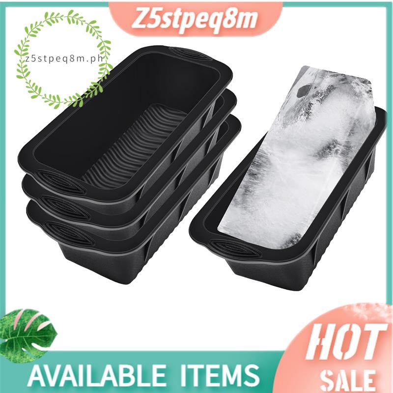 4 ชิ้น Ice Block แม่พิมพ์ 9.4Lbs Ice-Cubes สําหรับ Cold Plunge หรือ Coolers ซิลิกาเจลสีดํานํากลับมาใ