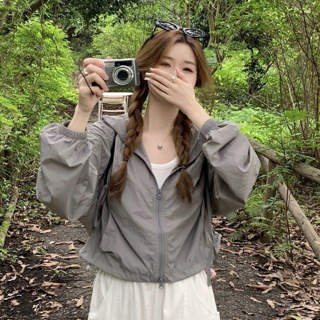 ขนาดใหญ่ขนาดสุภาพสตรีฤดูใบไม้ผลิและฤดูใบไม้ร่วงไม่มีอะไรย้อนยุคหวานเกิดคลุมด้วยผ้าเครื่องมือแจ็คเก็ตกลางแจ้งแจ็คเก็ต