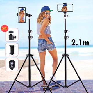 ขาตั้งกล้องมือถือ 2.1m พร้อมรีโมทบลูทูธในตัว ขาตั้งกล้อง ขาต…
